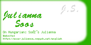 julianna soos business card